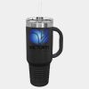 Victory - Polar Camel 40 oz. Black Travel Mug with Handle, Straw Included Thumbnail